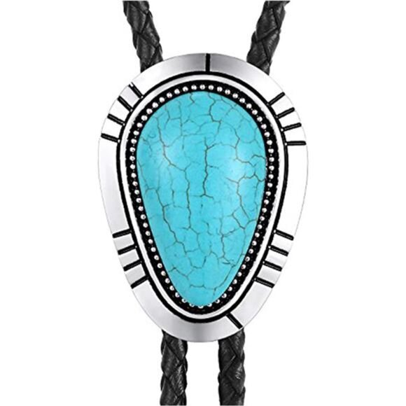 Bolo tie 1# Turquoise - Picture 2 of 5
